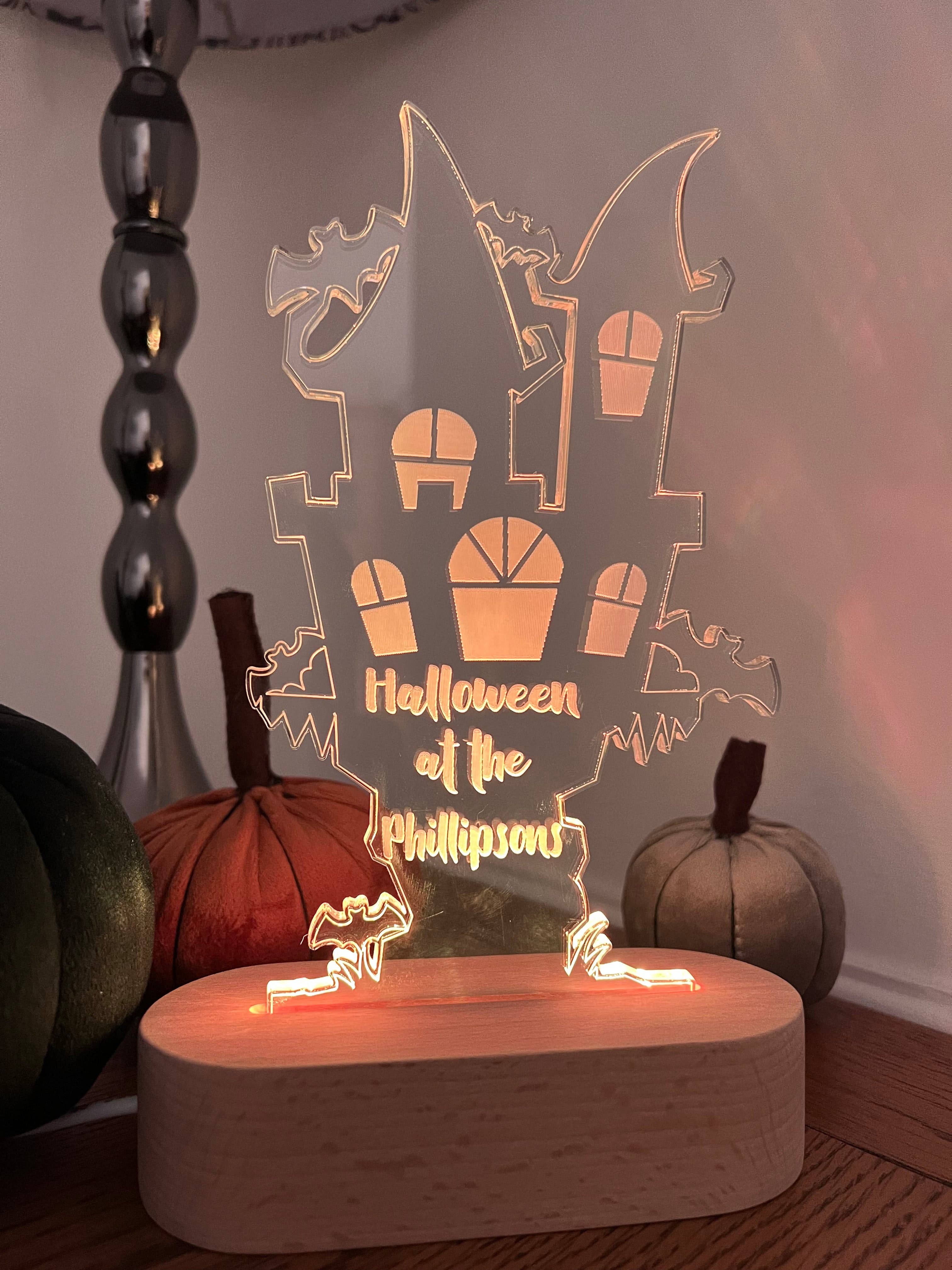 ‘Happy Halloween’ LED Light up stand craft product